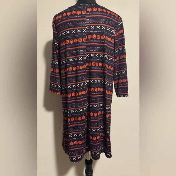 EUC Dressworks Orange and Purple Halloween Graphic Dress size medium - Picture 5 of 9